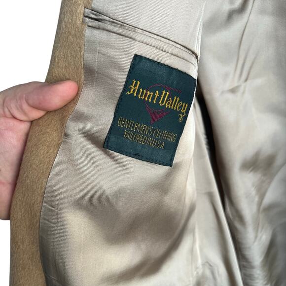 Vintage Hunt Valley Camel Hair Blazer Coat Jacket Size Men’s XL 22x34 - Picture 7 of 10